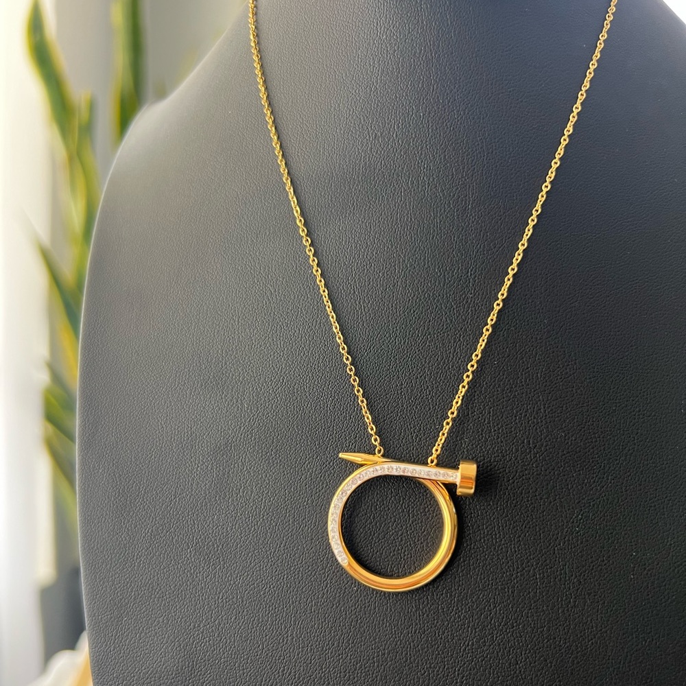 Brand New Nail Necklace with stones
